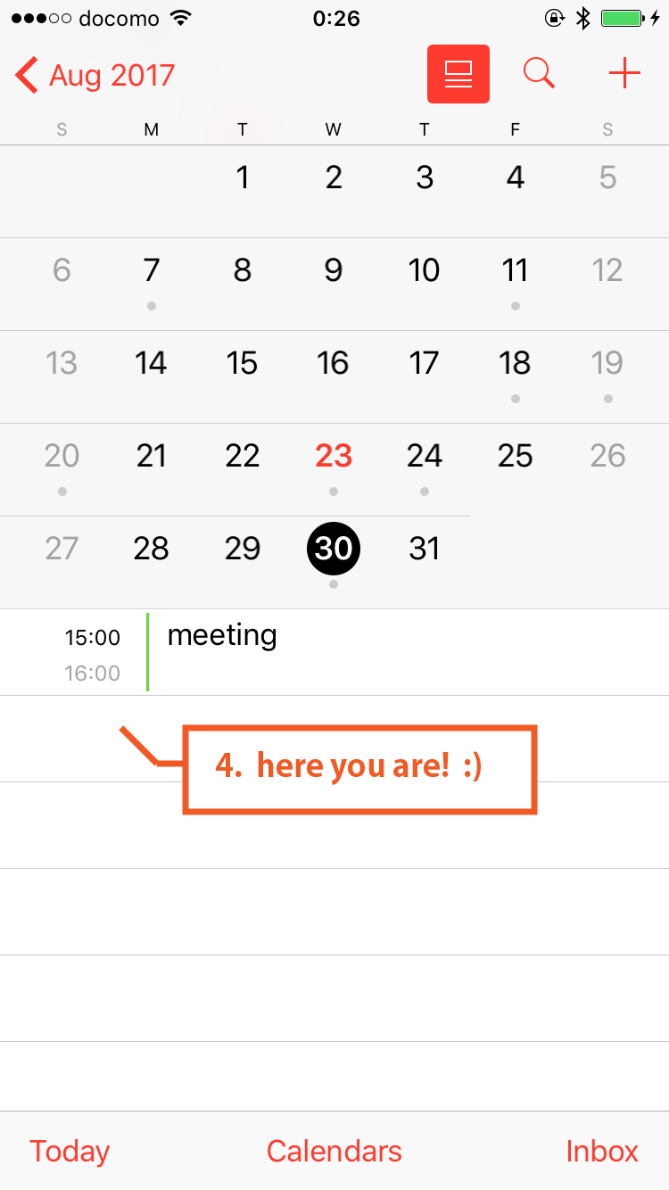 Calendar event created from Calendar Chotto