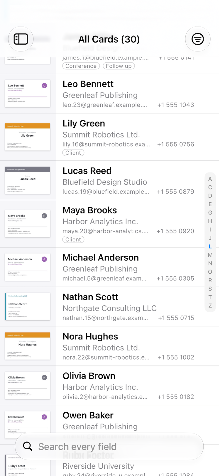 on iPhone (list)
