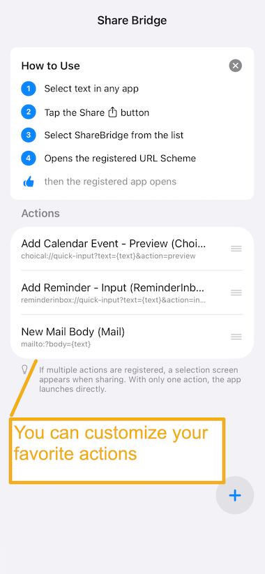 You can choose which apps appear in the list